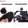 Wholesale Indian Temple Hair Unprocessed Hair Extensions Virgin Human Hair Ponytails For Black Women